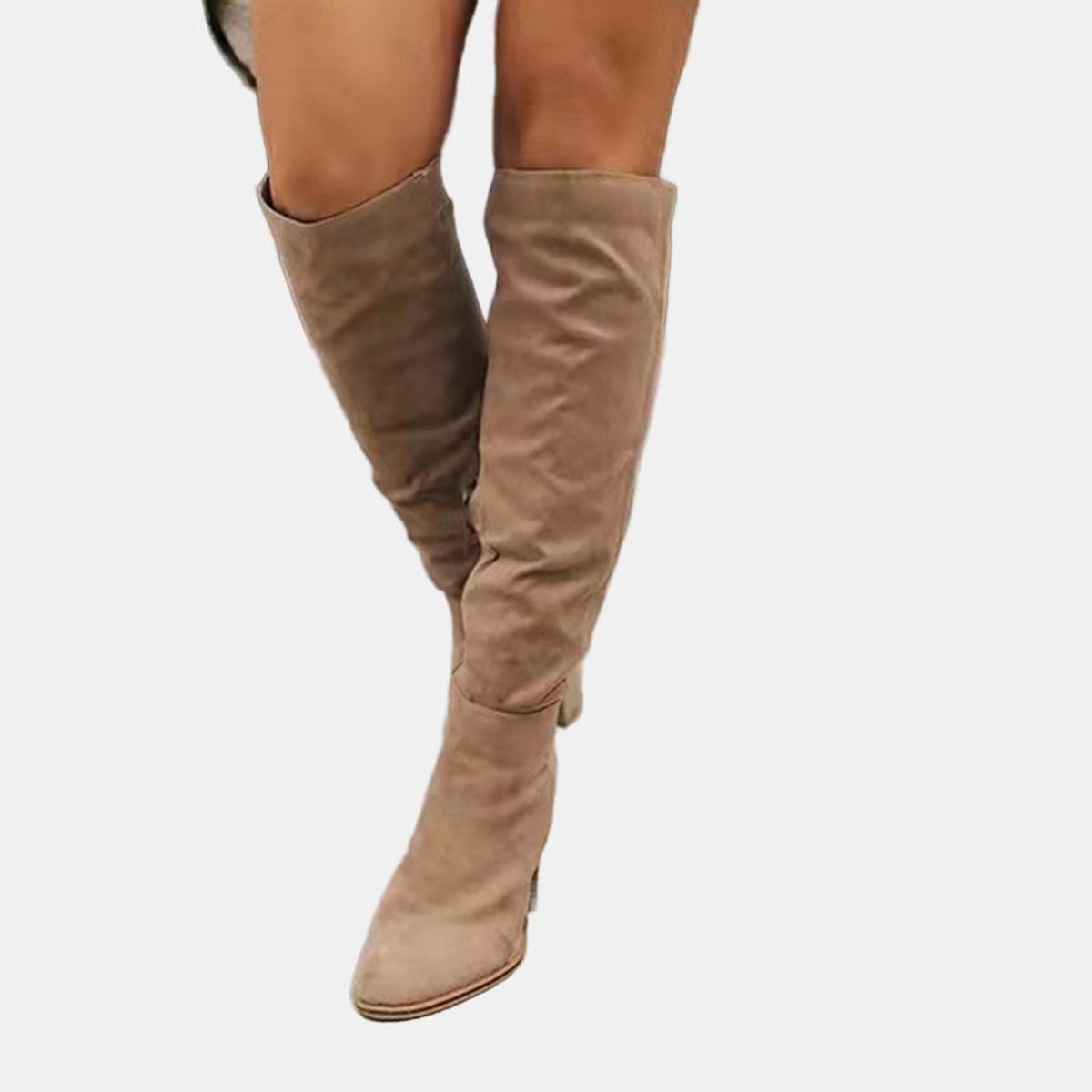 Women's Over-The-Knee Block-Heel Stretchy Booties – view 6