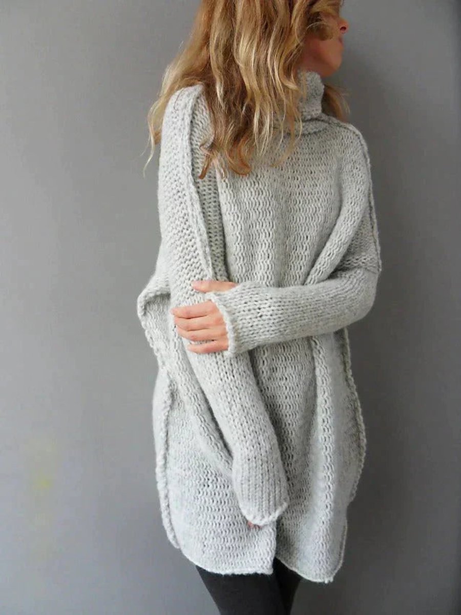 Women's Loose-Fit Chunky-Knit Roll-Neck Pullover – view 2