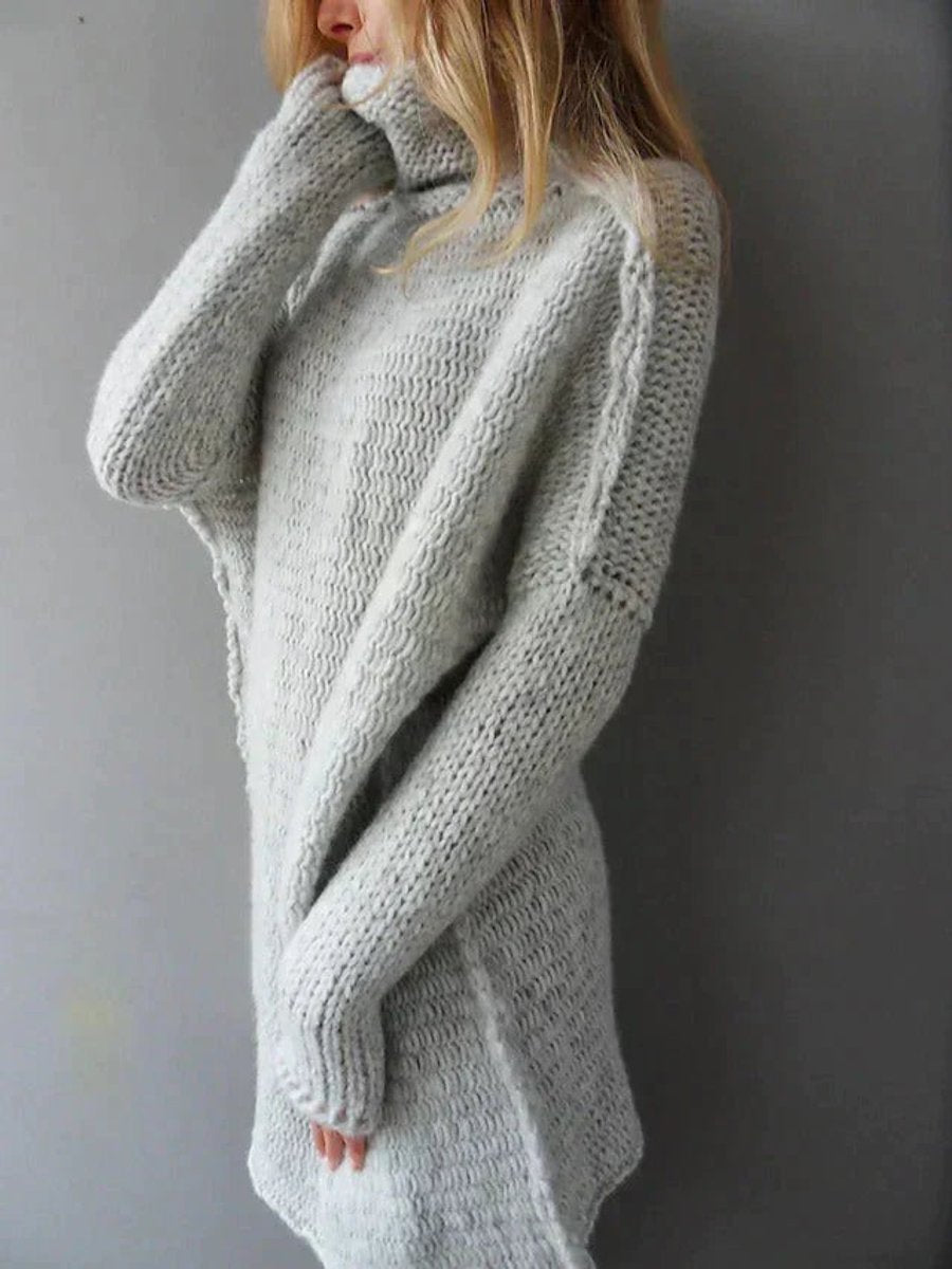 Women's Loose-Fit Chunky-Knit Roll-Neck Pullover – view 3