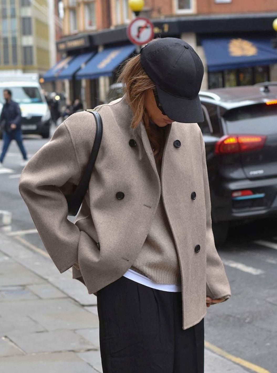 Women's Loose-Fit Double-Breast Hip-Length Coat – view 3
