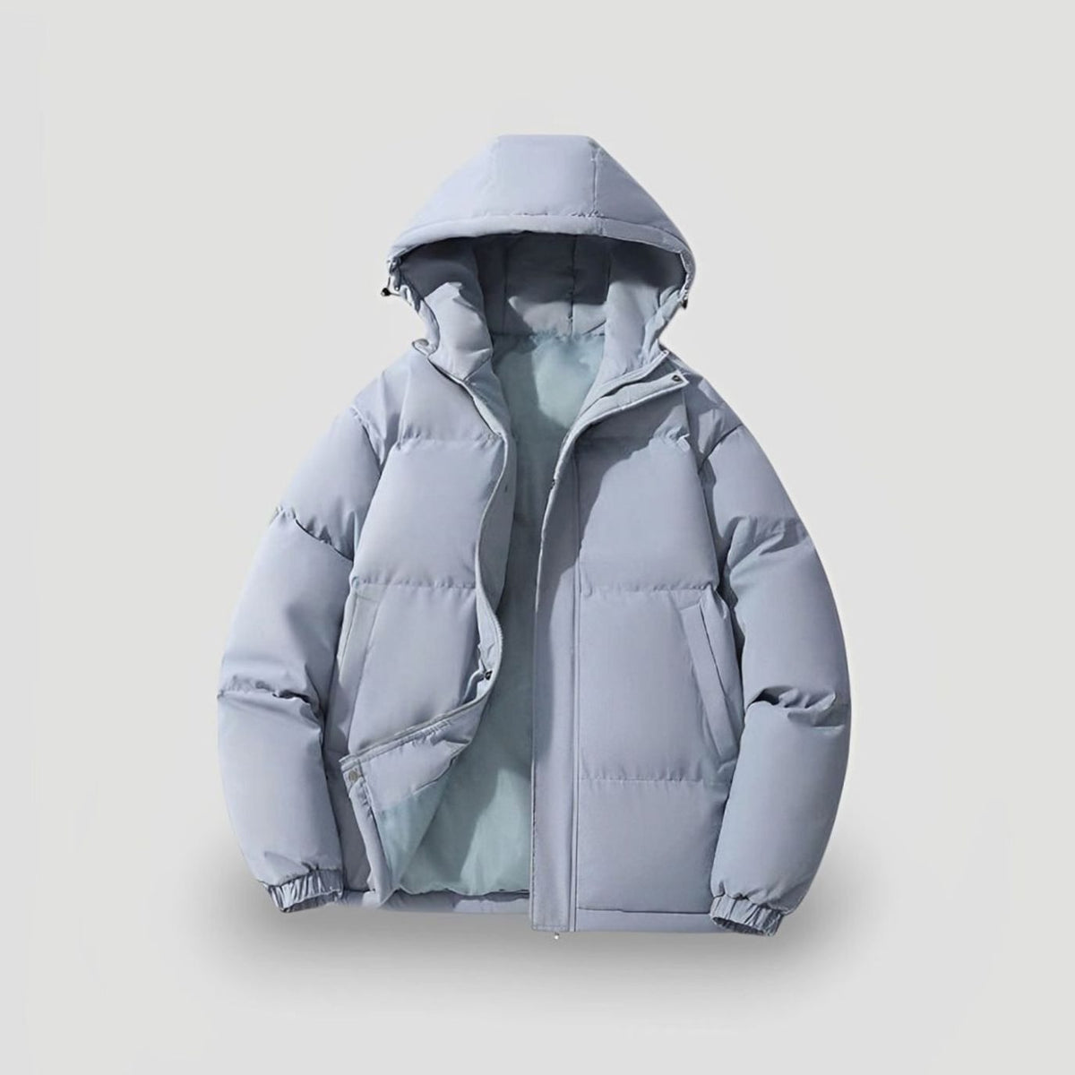 Women's Relaxed-Fit Hood-Detail Puffer Jacket – Blue
