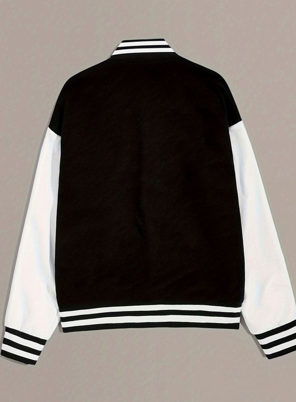 Women's Loose-Fit Two-Tone Varsity Bomber Jacket – view 2