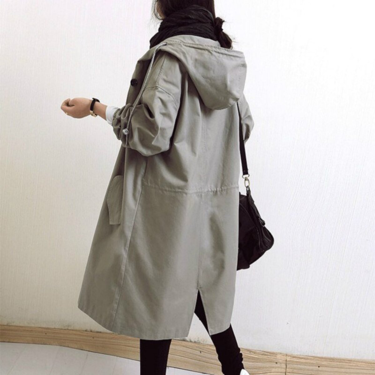 Women's Loose-Fit Water-Repellent Button-Front Trench Coat – view 6