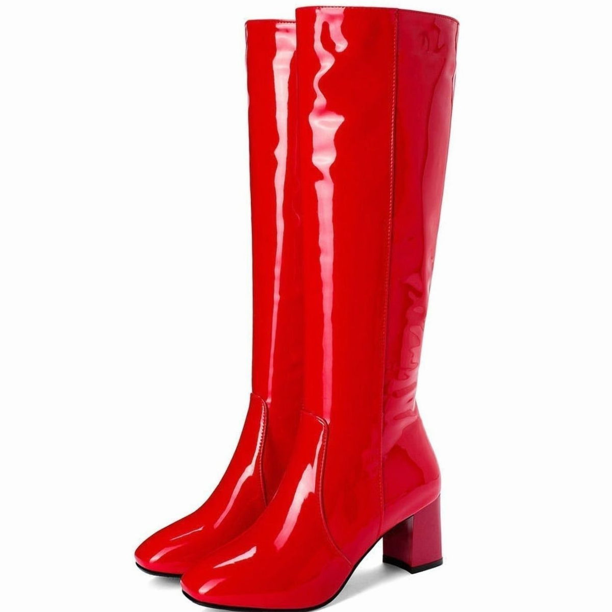 Women's High-Gloss Patent Knee-High Boots for Layering – view 4