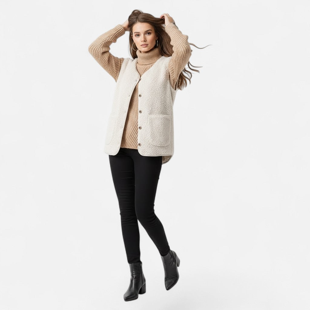 Women's Plush Knit Blend Vest – view 3