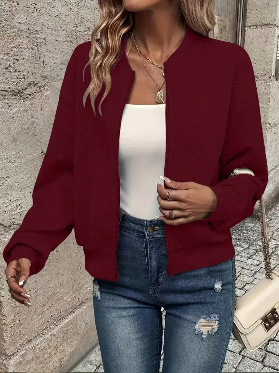 Women's Crop-Length Padded Bomber Jacket – view 4