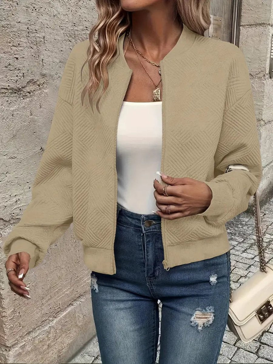 Women's Crop-Length Padded Bomber Jacket – view 5