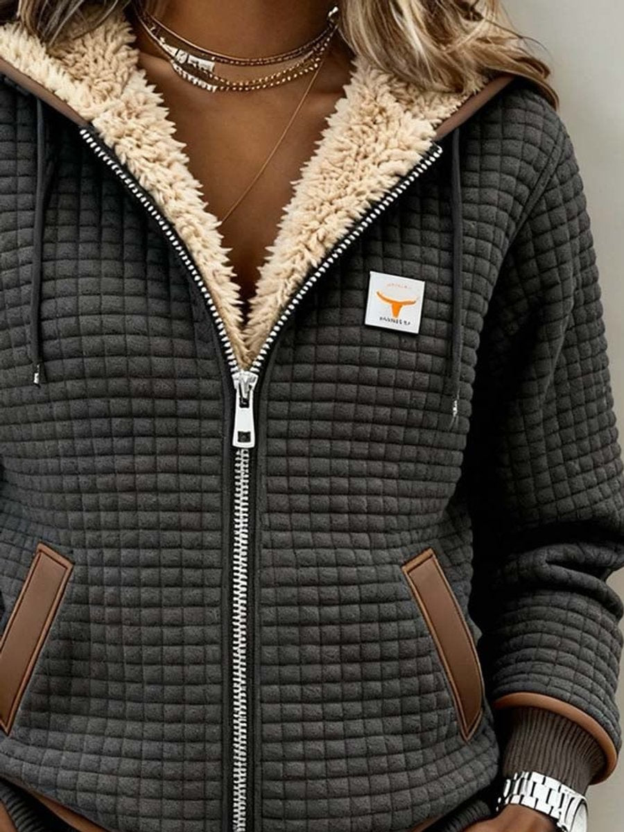 Women's Sherpa-Backed Hood-Detail Padded Jacket – view 2