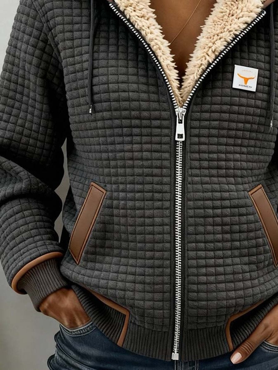 Women's Sherpa-Backed Hood-Detail Padded Jacket – view 3