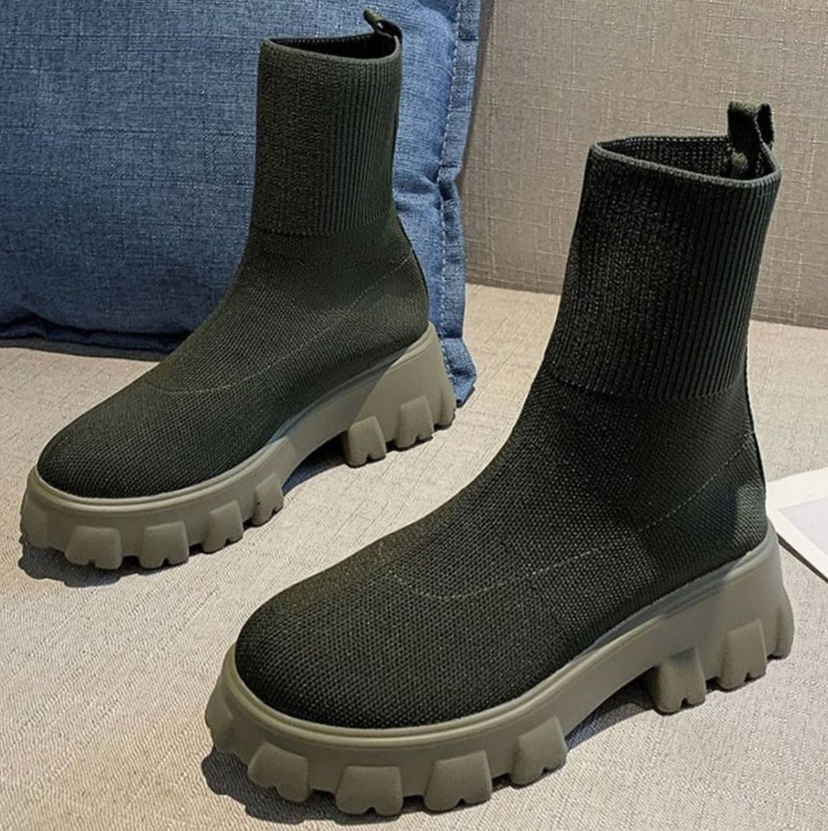 Women's Slip-On Knit Sock Boots – view 2