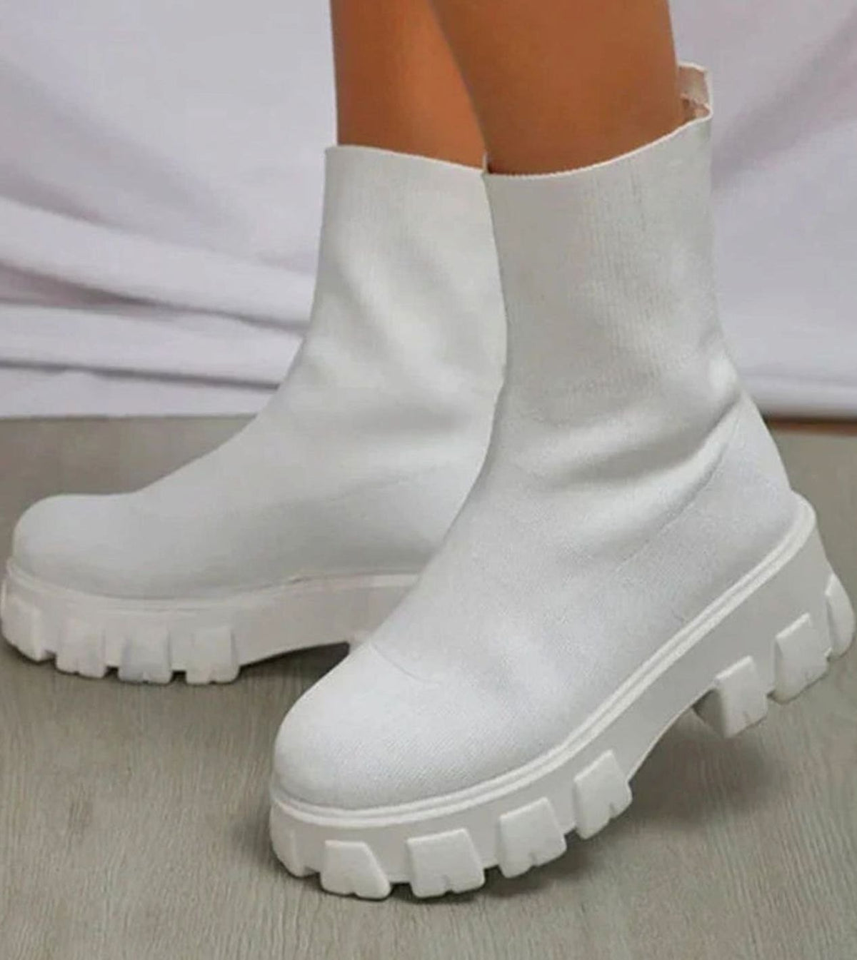 Women's Slip-On Knit Sock Boots – view 7