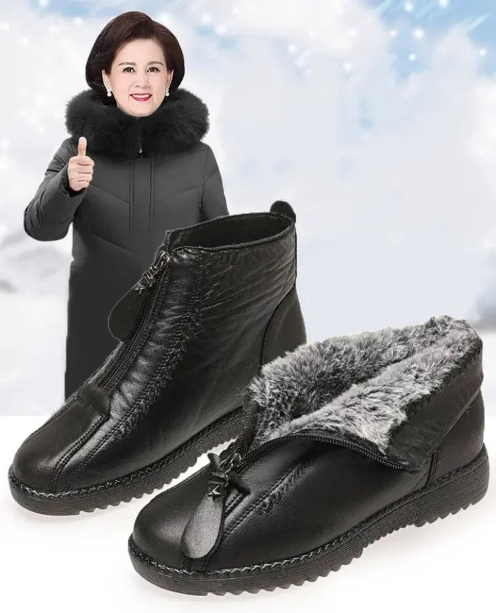 Women's Slip-Resistant Fleece-Backed Leather Booties – view 7
