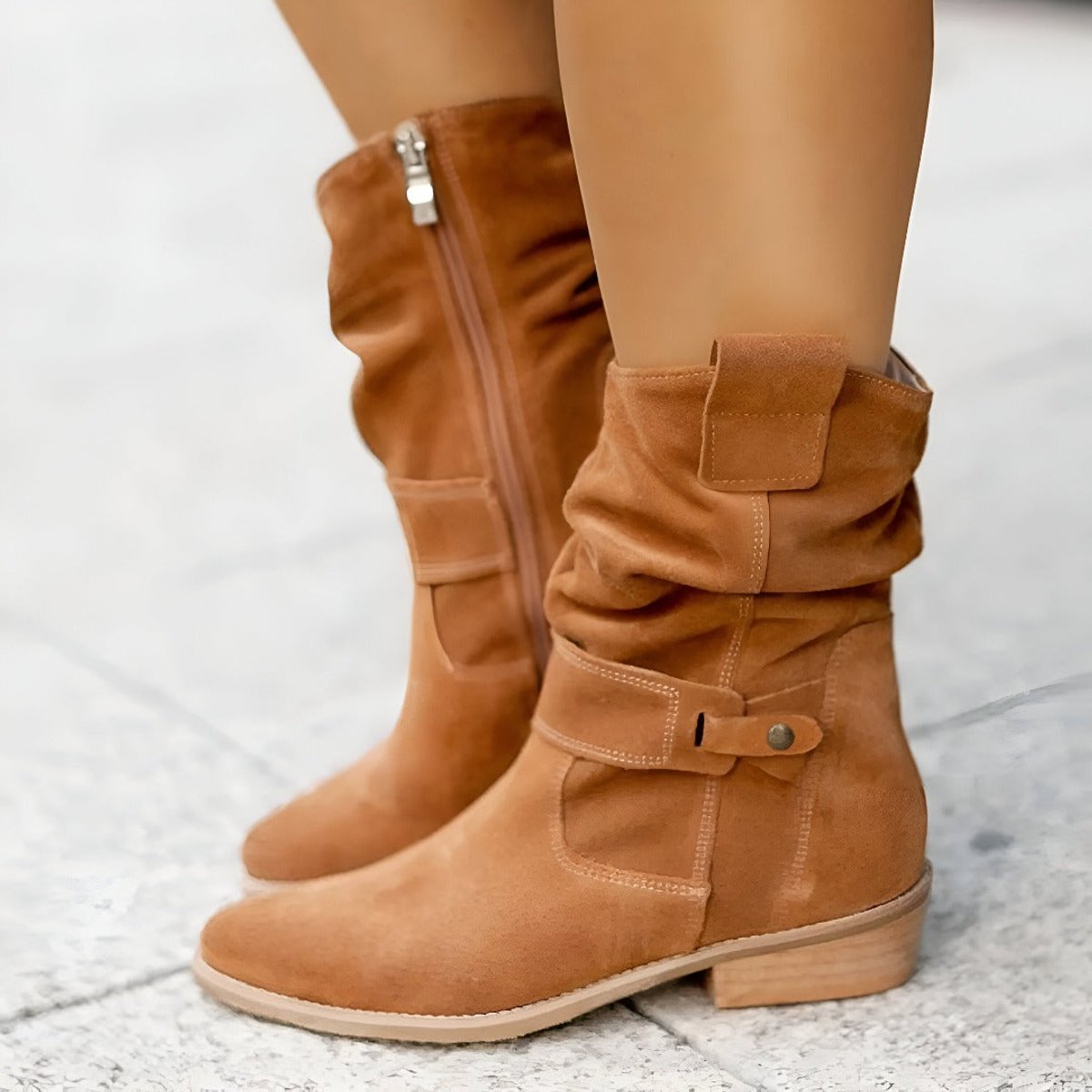 Women's Slouchy Faux Suede-Finish Knee High Boots – view 2