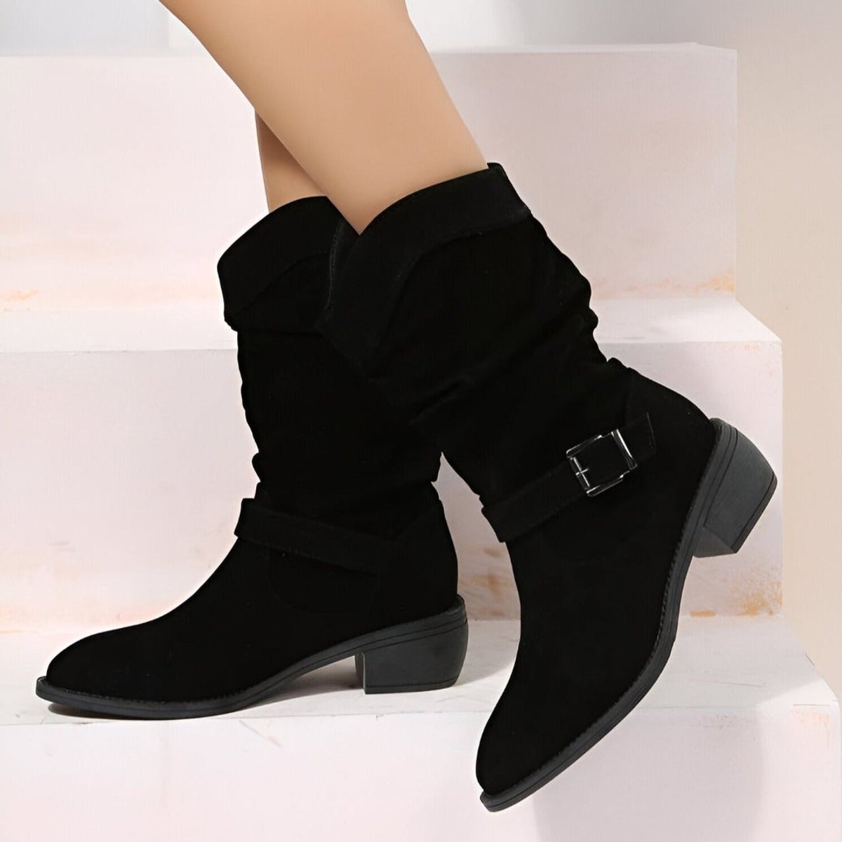 Women's Slouchy Faux Suede-Finish Knee High Boots – view 3