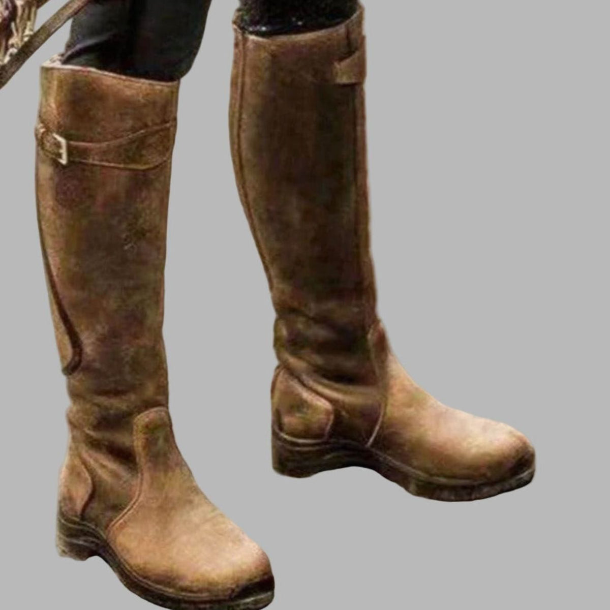 Women's Lug-Sole Tall Leather Hiking Boots for Layering – view 3