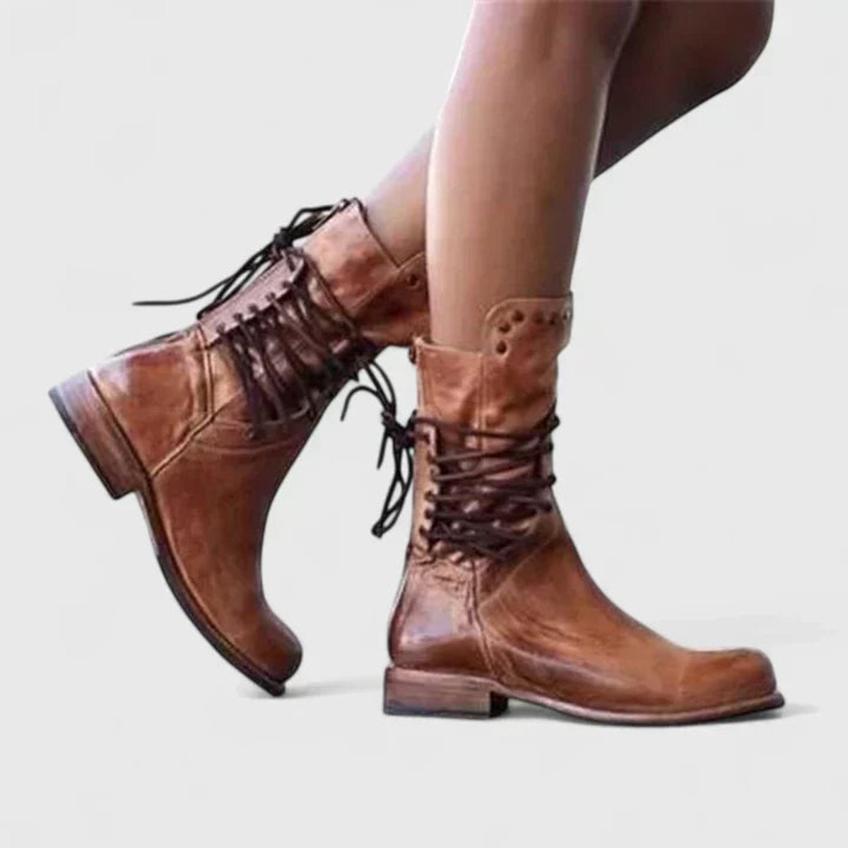 Women's Studded Knee High Boots for Fall – Brown