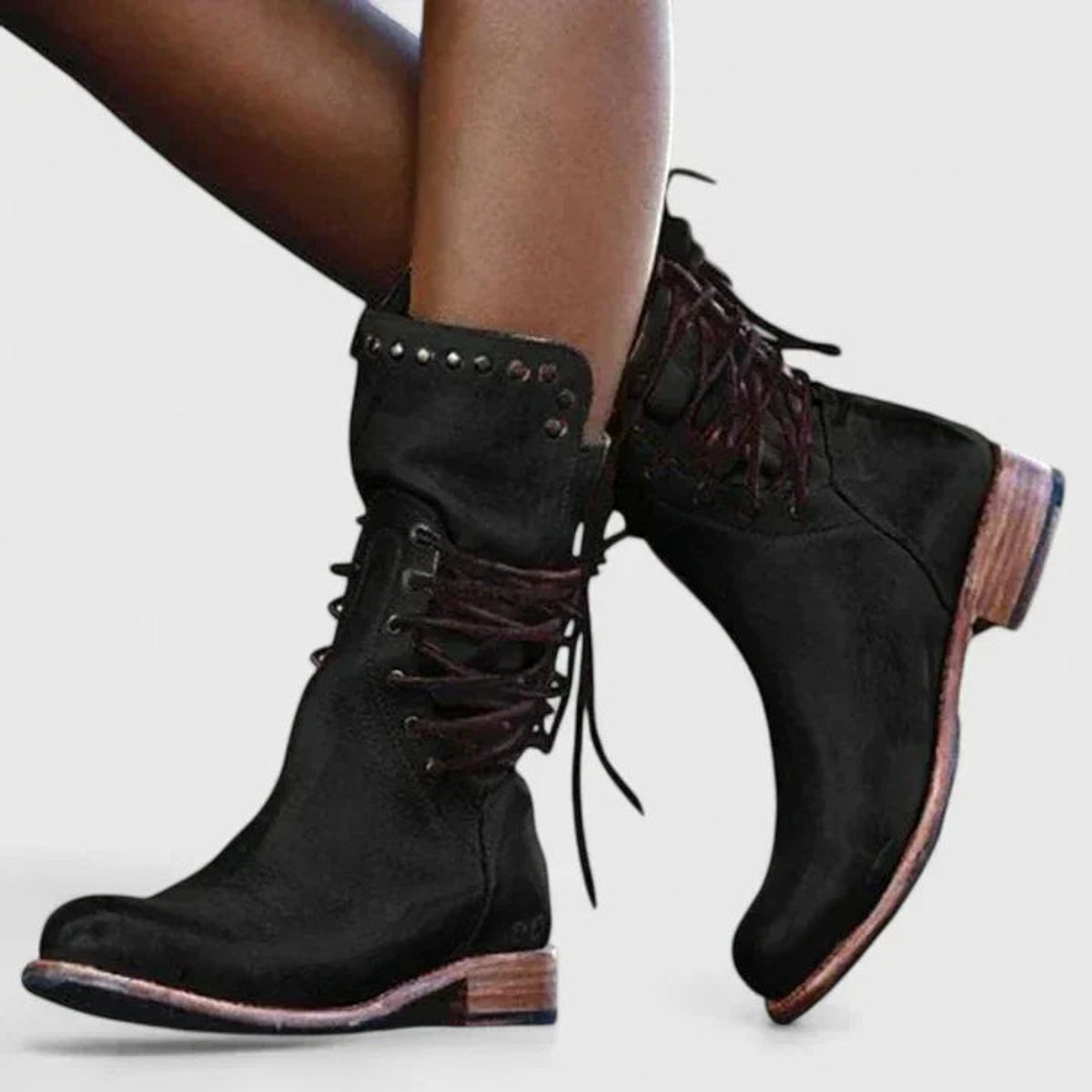 Women's Studded Knee High Boots for Fall – Black