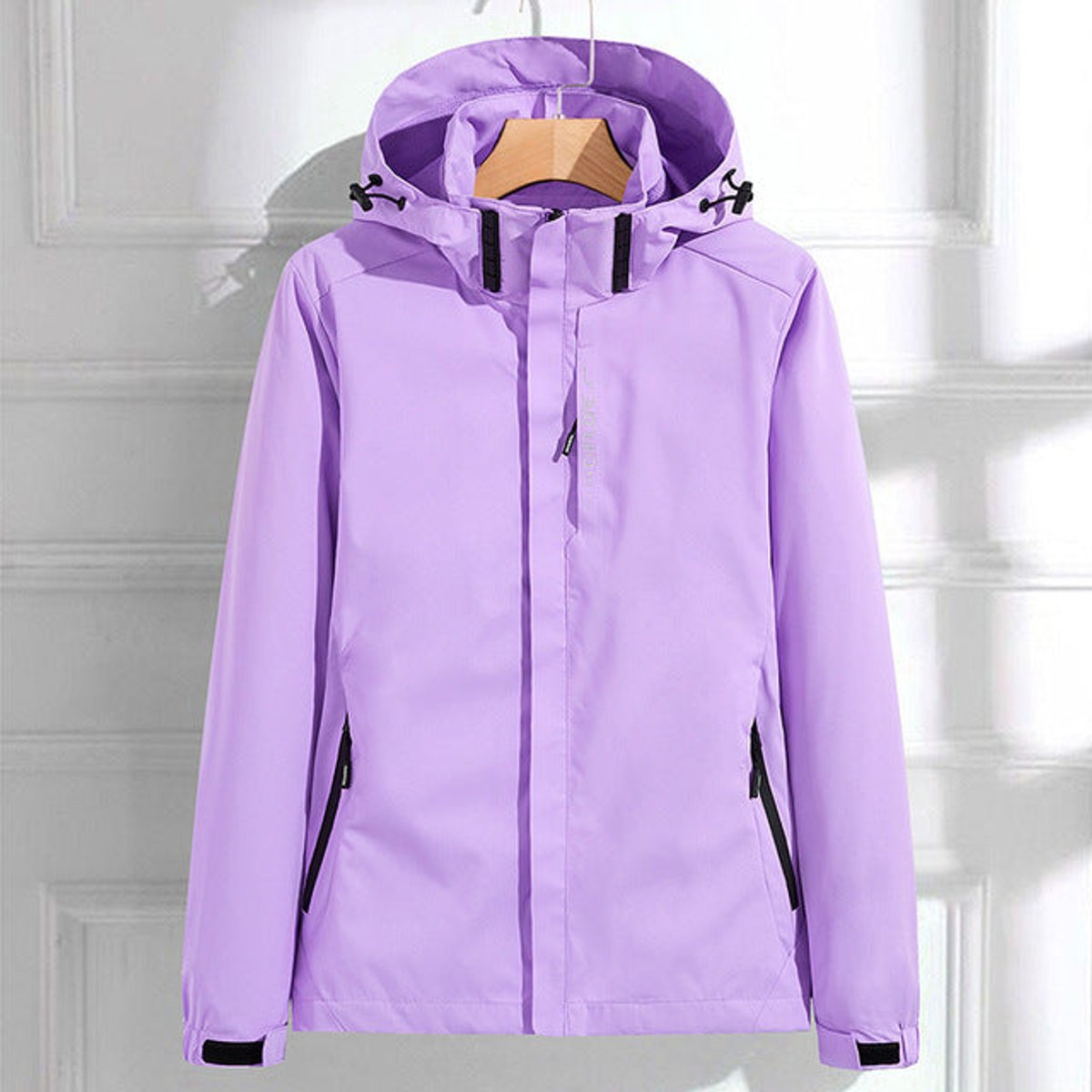 Women's Weatherproof Hood-Detail Rain Jacket – Lilac
