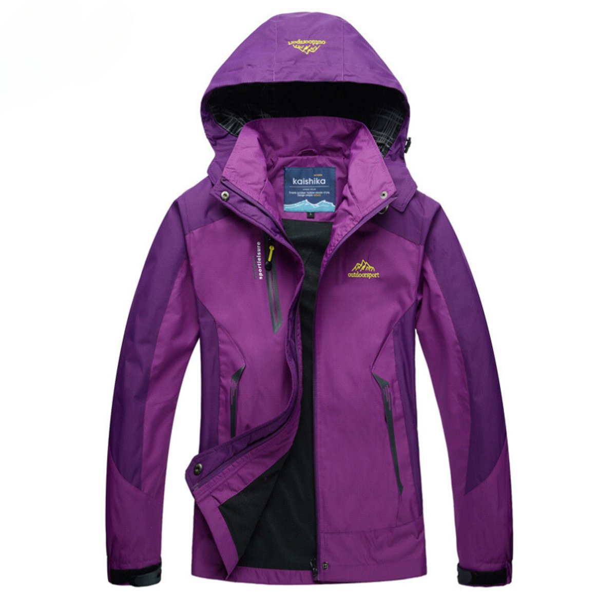 Women's Weatherproof Hood-Detail Shell Jacket – Purple