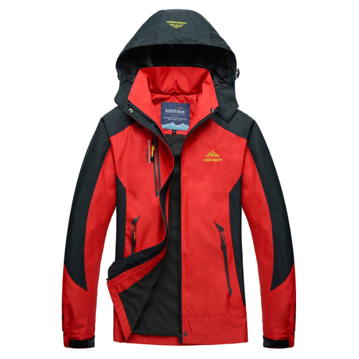 Women's Weatherproof Hood-Detail Shell Jacket – Red