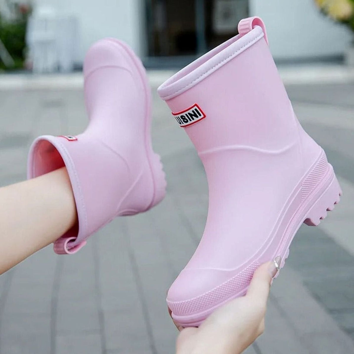 Women's Easy-On Rain Boots with Treaded Sole – view 4
