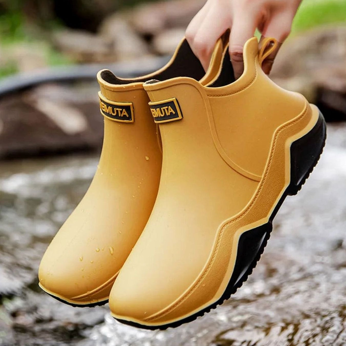 Women's Weatherproof Easy-On Chelsea Rain Boots – Khaki