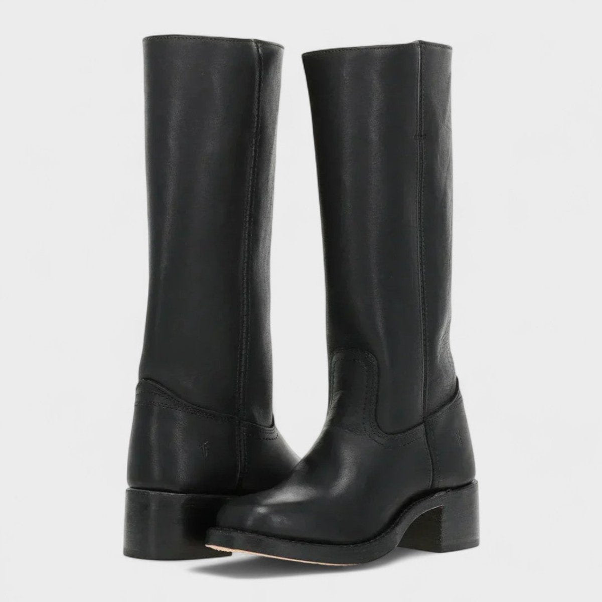 Women's Western Leather Knee High Boots Heel with Block – view 2