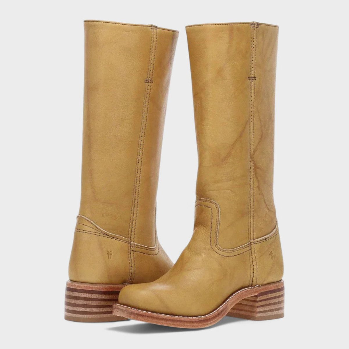 Women's Western Leather Knee High Boots Heel with Block – view 4