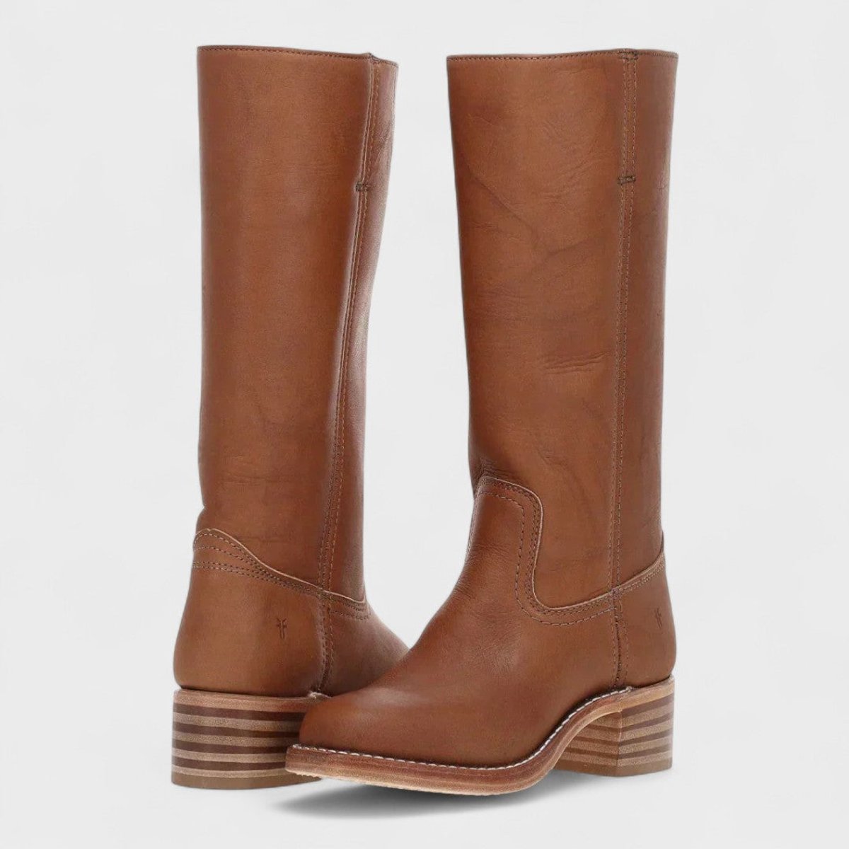 Women's Western Leather Knee High Boots Heel with Block – view 5