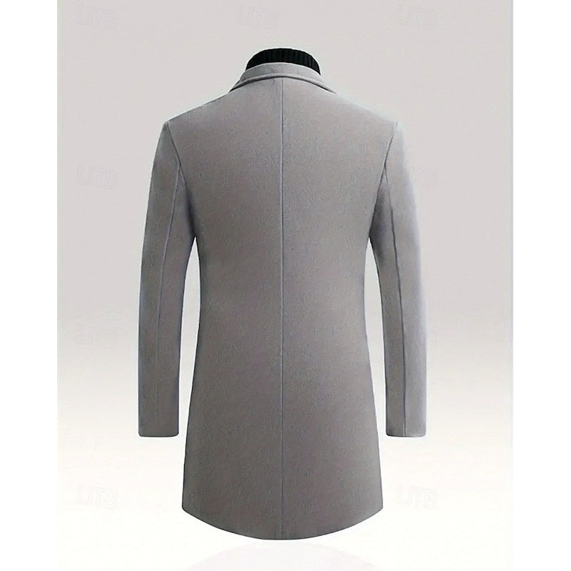 Men's Timeless Long Overcoat with Roomy Pockets – view 6