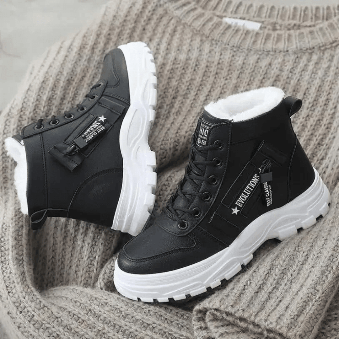 Women's Weatherproof Thermal-Lined Cold-Weather Boots – Black